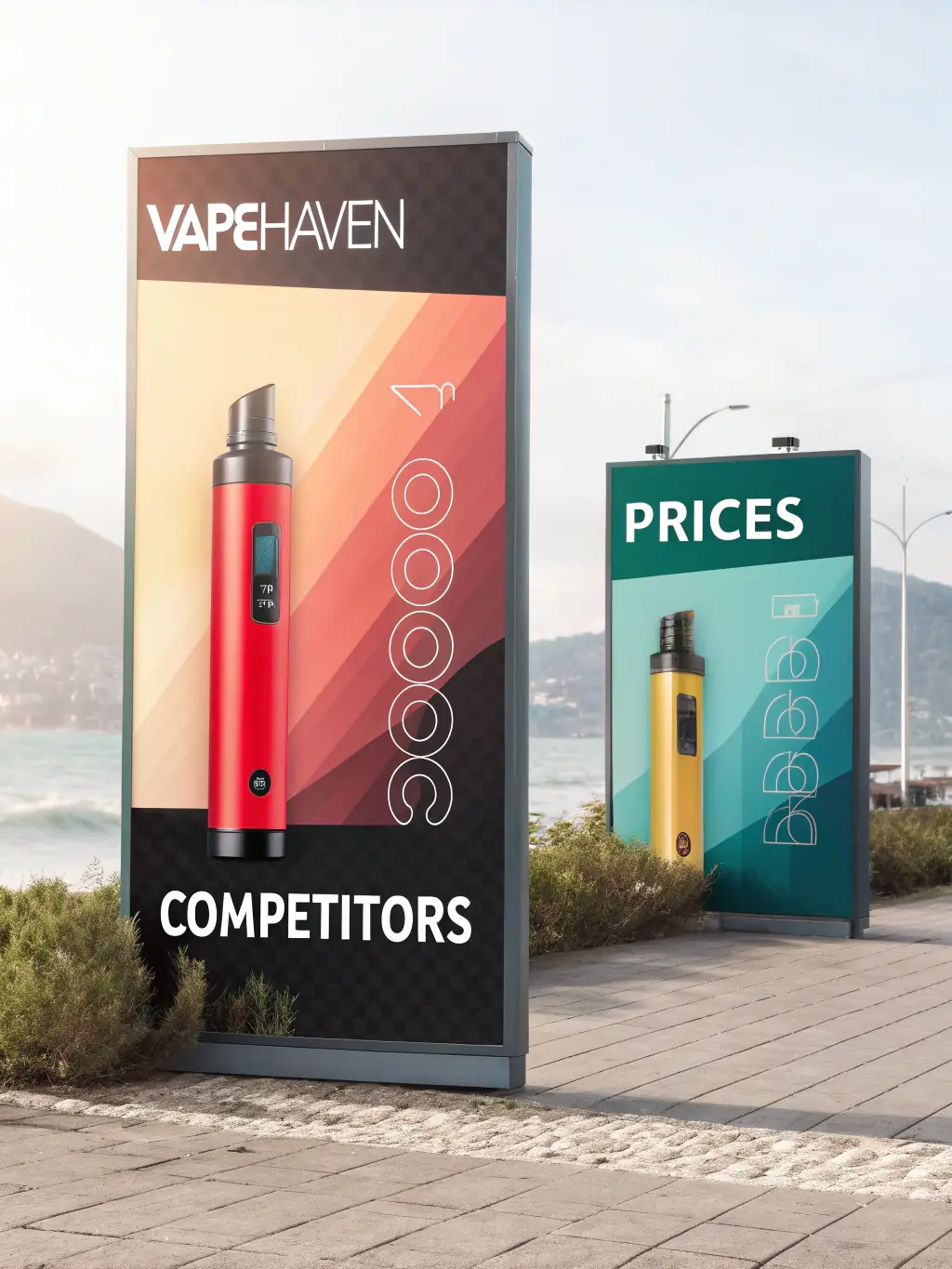 A visually appealing image comparing VapeHaven's prices with those of competitors, highlighting the cost savings and value offered to wholesale customers.